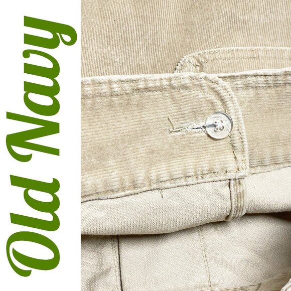 OLD NAVY VINTAGE Y2K STRETCH CORDUROY PLEATED MINI SKIRT TAN PREPPY ACADEMIA 6 - Picture 7 of 9